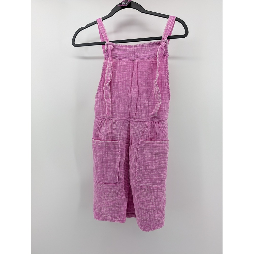 Zenana Romper Women Bright Mauve Gauze Tie Strap Large